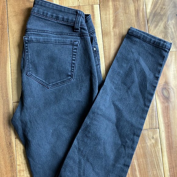 🎁 3/$30 Dex Black Stretchy Skinny Jeans S 26 (T15) - Picture 1 of 4